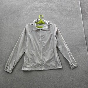 Columbia Women Jacket S Gray Nylon Access Point Activewear Zipper Long Sleeve